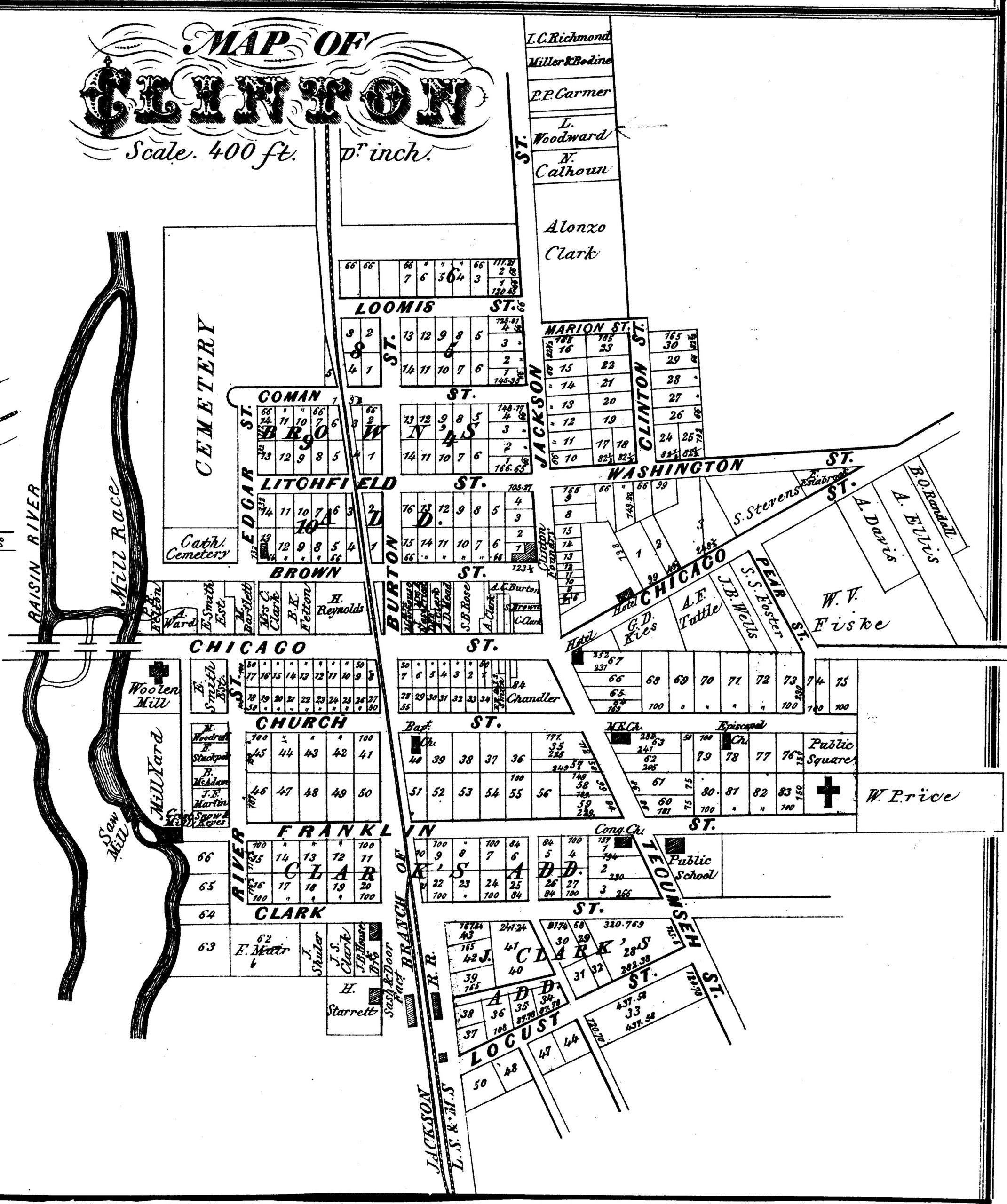 Clinton 1874 Map