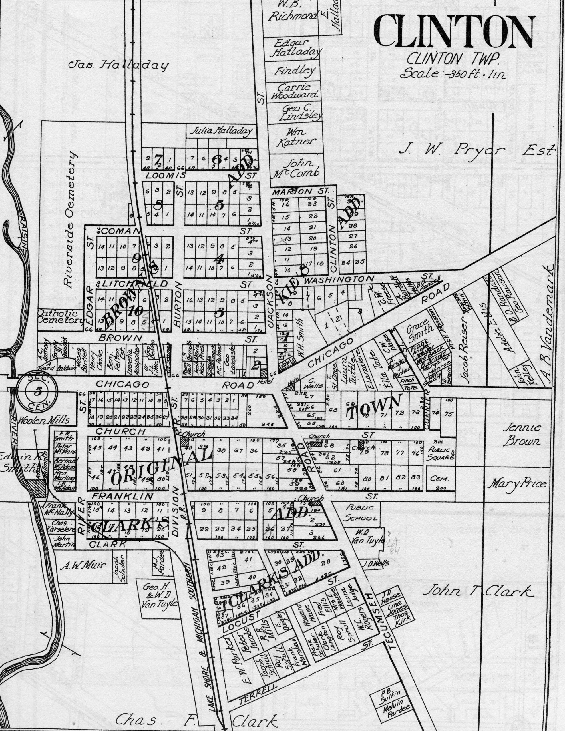 Clinton 1916 Map