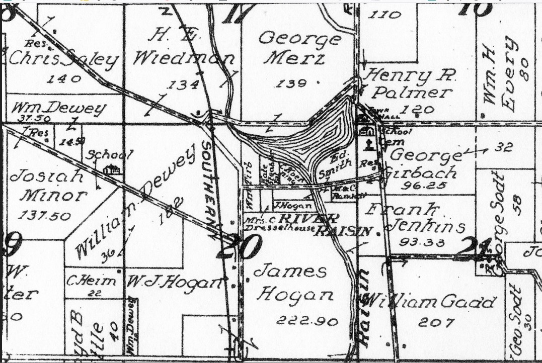 Rver Raisin Detail Map for 1895