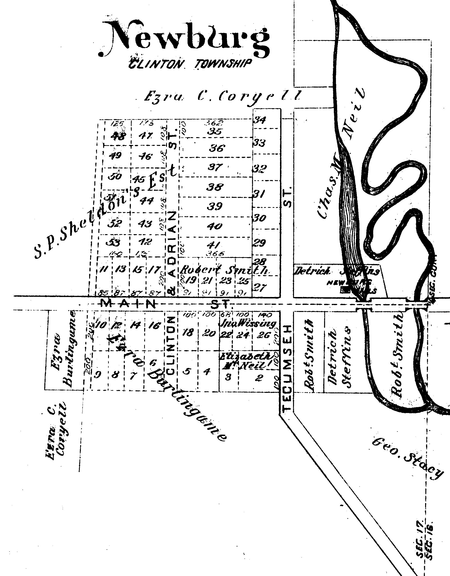 Newburg 1893 Map